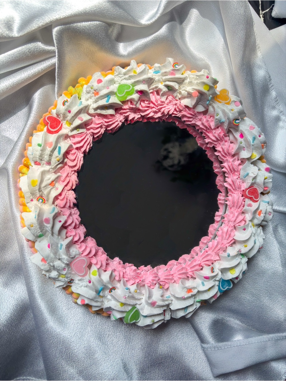 Rainbow Confetti Cake Mirror